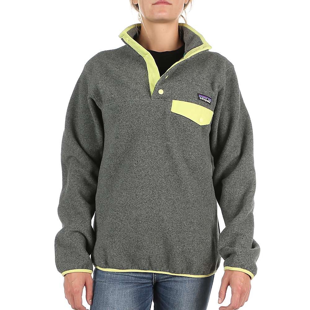 Patagonia: synchilla snap-t, Gray w/ yellow accent